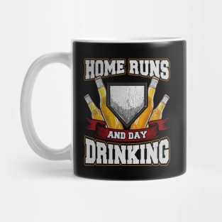 Home Runs And Day Drinking Baseball Sports Mug